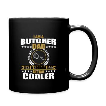 Funny Butcher Daddy Outfit - Full Colour Mug - black - Right