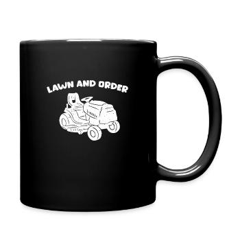 Funny lawn and order for gardeners - Full Colour Mug - black - Right