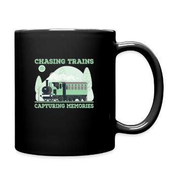 À la recherche de trains - Mug uni - noir - Droite