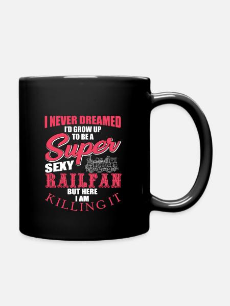 Drôle Railfan Humour Outfit Train Lover - Mug uni - noir
