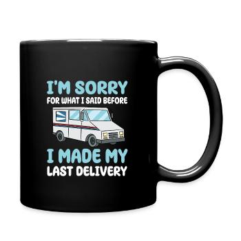 Chauffeur-livreur - Mug uni - noir - Droite