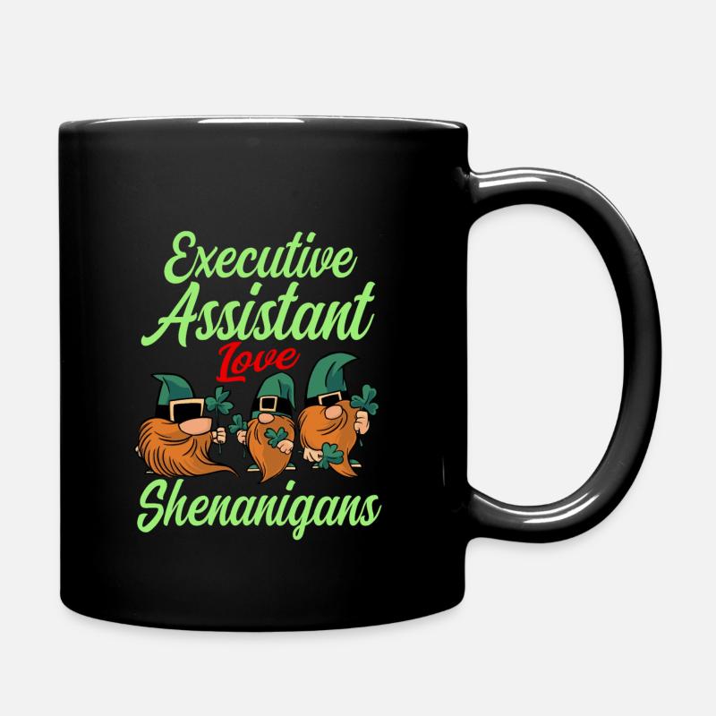 Executive Assistant St. Patrick's Day - Full Colour Mug - black