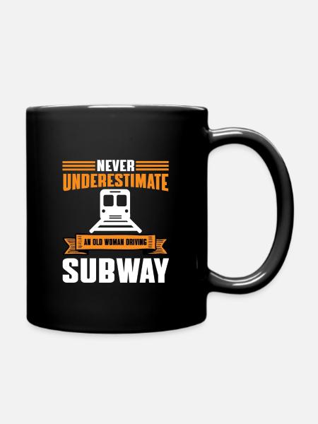 Lustige Weibliche U-Bahn Fahrer - Tasse einfarbig - Schwarz