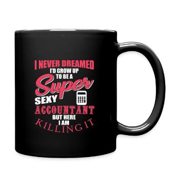 Drôle de comptable amusant - Mug uni - noir - Droite