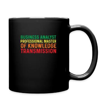 Retro Ferry Clothing Container Ship - Full Colour Mug - black - Right