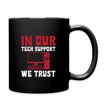 We rely on our technical support - Full Colour Mug - black - Right