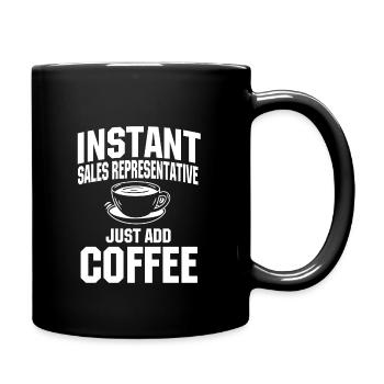 Représentant des ventes Amateurs de café - Mug uni - noir - Droite