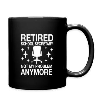 School Secretary Retired Outfit - Full Colour Mug - black - Right