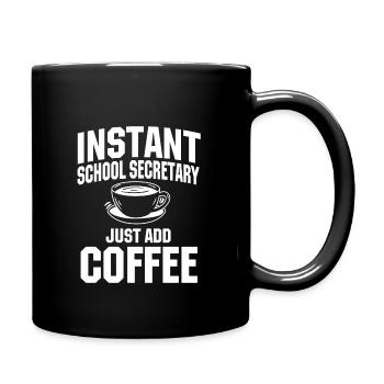 Great school secretary coffee lover - Full Colour Mug - black - Right