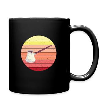 Retro Turkish Coffee Cezve Outfit - Full Colour Mug - black - Right