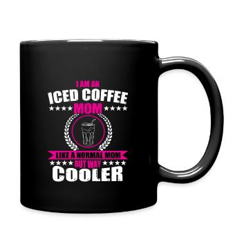 Eiskaffee Mama - Tasse einfarbig - Schwarz - Rechts