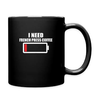 Drôle de cadeau de presse à café français - Mug uni - noir - Droite