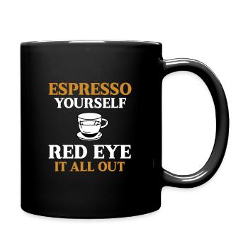 Funny Red Eye Espresso Lover - Full Colour Mug - black - Right