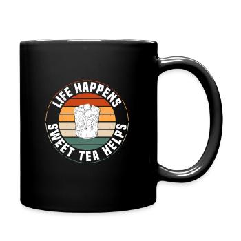 Great Sweet Tea Saying - Full Colour Mug - black - Right
