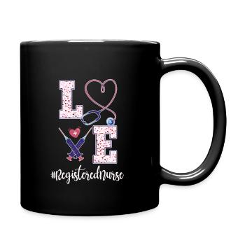 Outfit for registered nurse - Full Colour Mug - black - Right