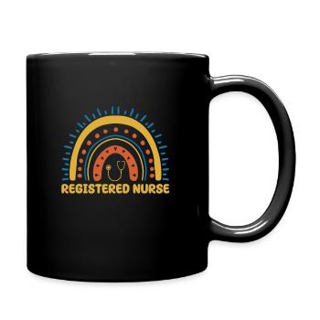 Registered Nurse Design - Full Colour Mug - black - Right