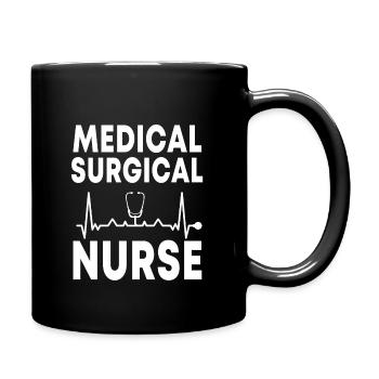 Medical Surgical Nurse Outfit - Full Colour Mug - black - Right