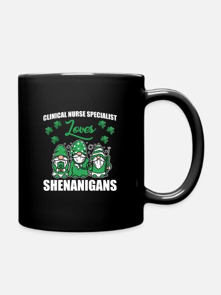 Klinische Krankenschwester St. Patrick's Day - Tasse einfarbig - Schwarz