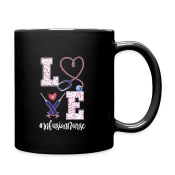 Niedliche Infusionskrankenschwester Valentinstag - Tasse einfarbig - Schwarz - Rechts
