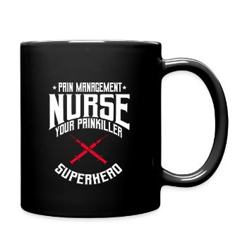 Infirmière en thérapie de la douleur Super-héroïne - Mug uni - noir - Droite