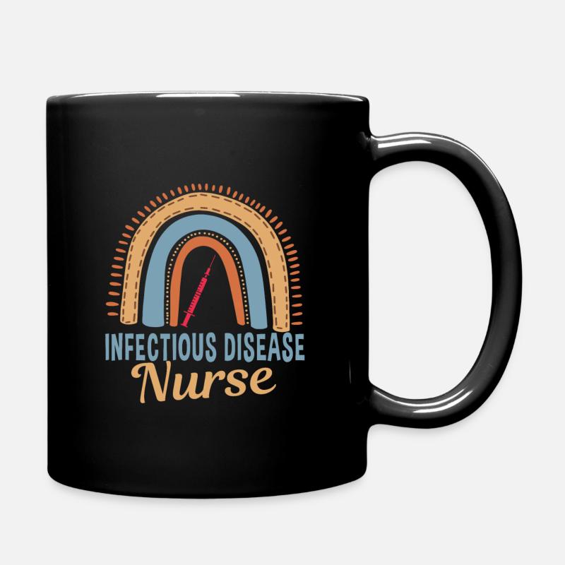 Krankenschwester Infektiologie Regenbogen - Tasse einfarbig - Schwarz