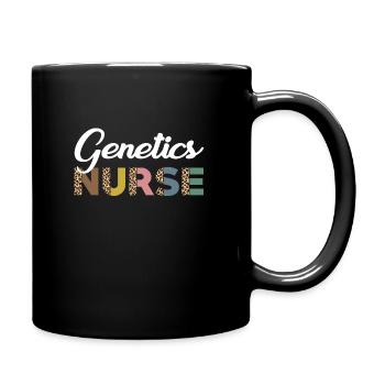 Genetic Krankenschwester Leopardenmuster - Tasse einfarbig - Schwarz - Rechts