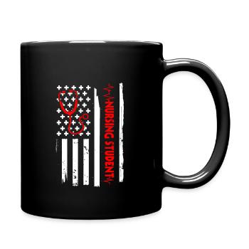 Usa-flagge Krankenpflegeschüler Amerika Schule - Tasse einfarbig - Schwarz - Rechts