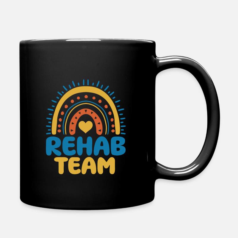 Niedliches Reha-team Boho Regenbogen Bekleidung - Tasse einfarbig - Schwarz