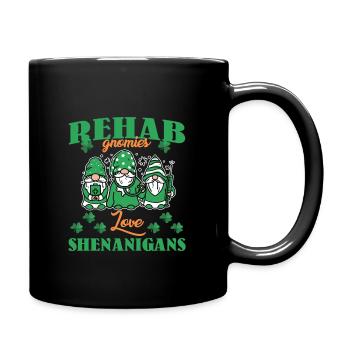 Funny rehab team St. Patrick's Day - Full Colour Mug - black - Right