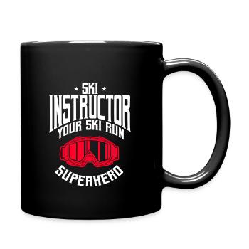 Funny Ski Instructor Gift - Full Colour Mug - black - Right