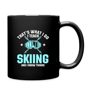 Drôle de dicton moniteur de ski - Mug uni - noir - Droite