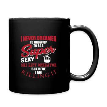 Lift attendant - Full Colour Mug - black - Right