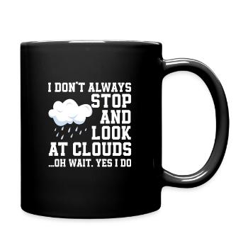 Funny weather watcher saying - Full Colour Mug - black - Right