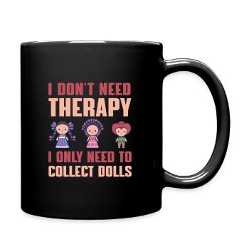 Drôle de motif de collectionneur de poupées - Mug uni - noir - Droite