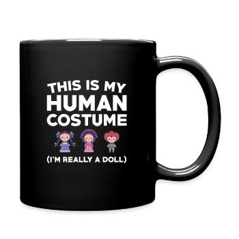 Drôle de collectionneur de poupées - Mug uni - noir - Droite