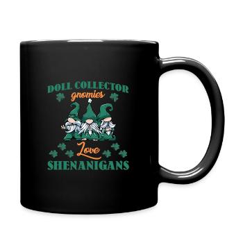 Chemise de la Saint-Patrick de collectionneur de poupées - Mug uni - noir - Droite