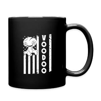 USA Flag Voodoo Doll America - Full Colour Mug - black - Right