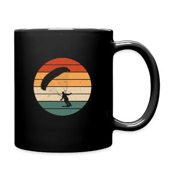 Retro Speed Rider Design - Tasse einfarbig - Schwarz - Rechts