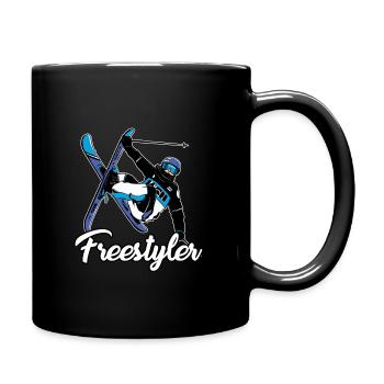 Tolles Freestyler Outfit Freestyle Ski - Tasse einfarbig - Schwarz - Rechts