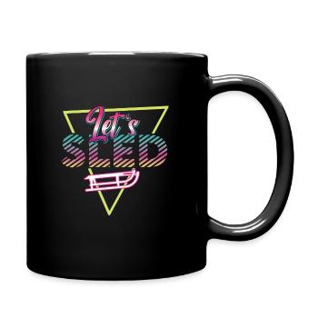 Tenue de luge rétro des années 80 Let’s Sled - Mug uni - noir - Droite