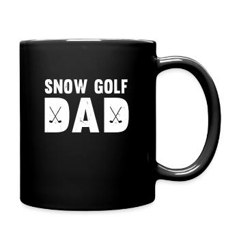 Snow Golfer Dad Outfit Herren - Tasse einfarbig - Schwarz - Rechts