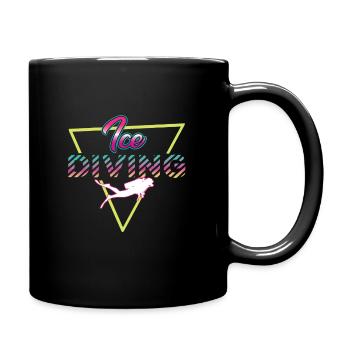 Retro 80er Jahre Eistauchen Outfit - Tasse einfarbig - Schwarz - Rechts