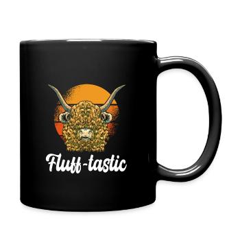 Jeu de mots moelleux Vache écossaise des Highlands - Mug uni - noir - Droite