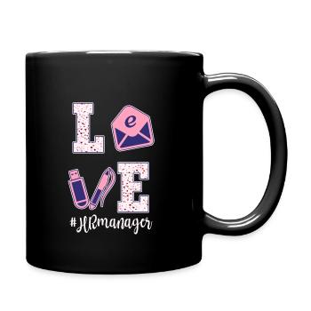 Chers responsables RH, Saint-Valentin - Mug uni - noir - Droite