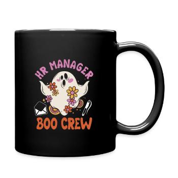 Creepy HR Manager Boo Crew Halloween Costume - Full Colour Mug - black - Right
