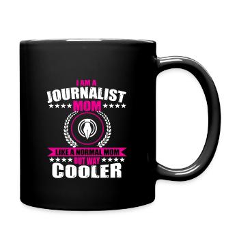 Journalistin Mama Shirt - Tasse einfarbig - Schwarz - Rechts