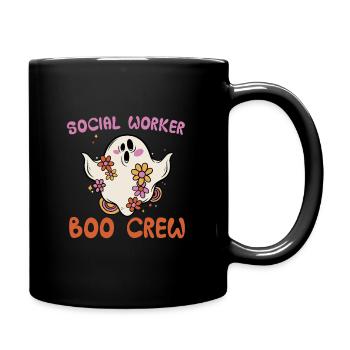 Lustige Sozialarbeiter Boo Crew Halloween - Tasse einfarbig - Schwarz - Rechts