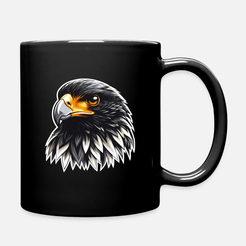 Aigle, oiseau de proie, buse, autour des palombes, faucon - Mug uni - noir