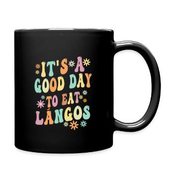 Langos - Ungarische Küche - Tasse einfarbig - Schwarz - Rechts