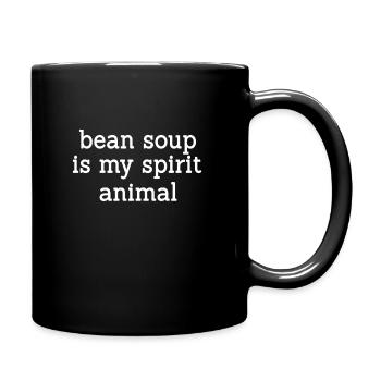 La soupe aux haricots est mon animal spirituel - Mug uni - noir - Droite